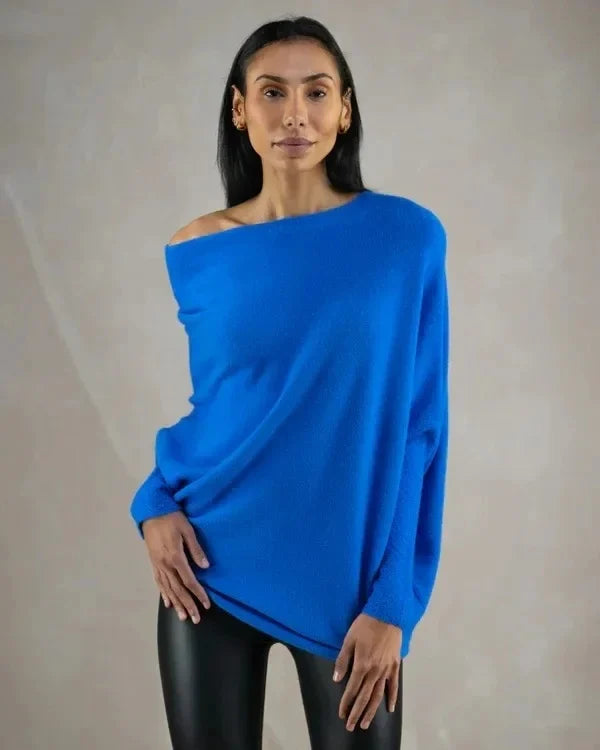 Paulina Asymmetrical Draped Sweater