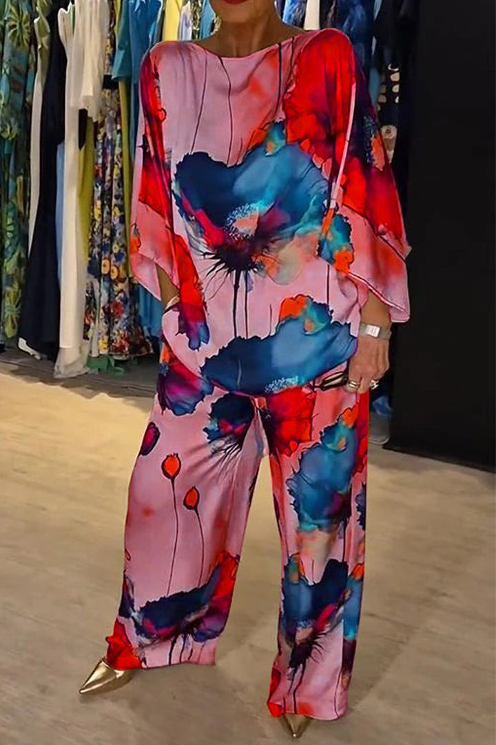 Chic Printed Women's Loungewear Set