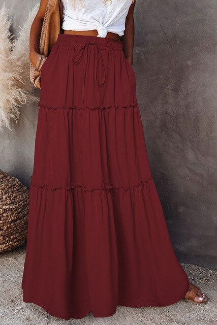 Jasemine - Bohemian Skirts with Elastic Waist