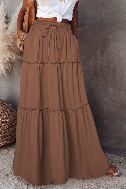 Jasemine - Bohemian Skirts with Elastic Waist