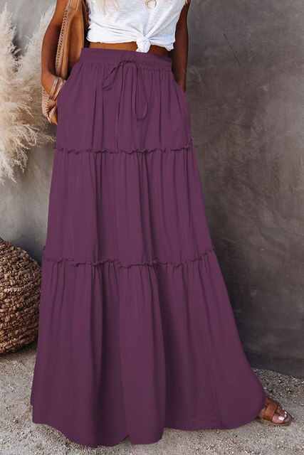 Jasemine - Bohemian Skirts with Elastic Waist