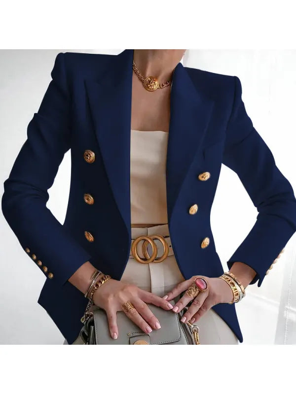Stylish Blazer with Elegant Button Accents