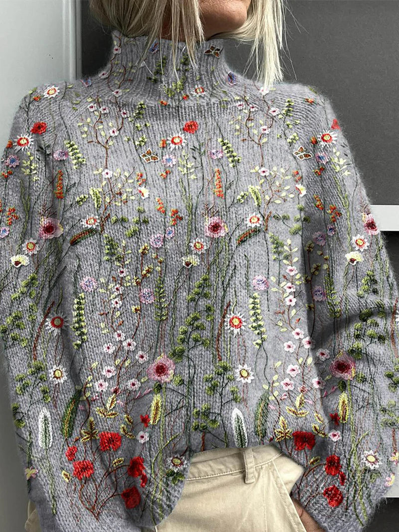 Fenela Knit Turtleneck Pullover Sweater