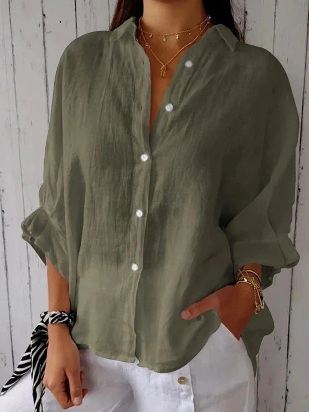 Women's Casual Tie-back Shirt
