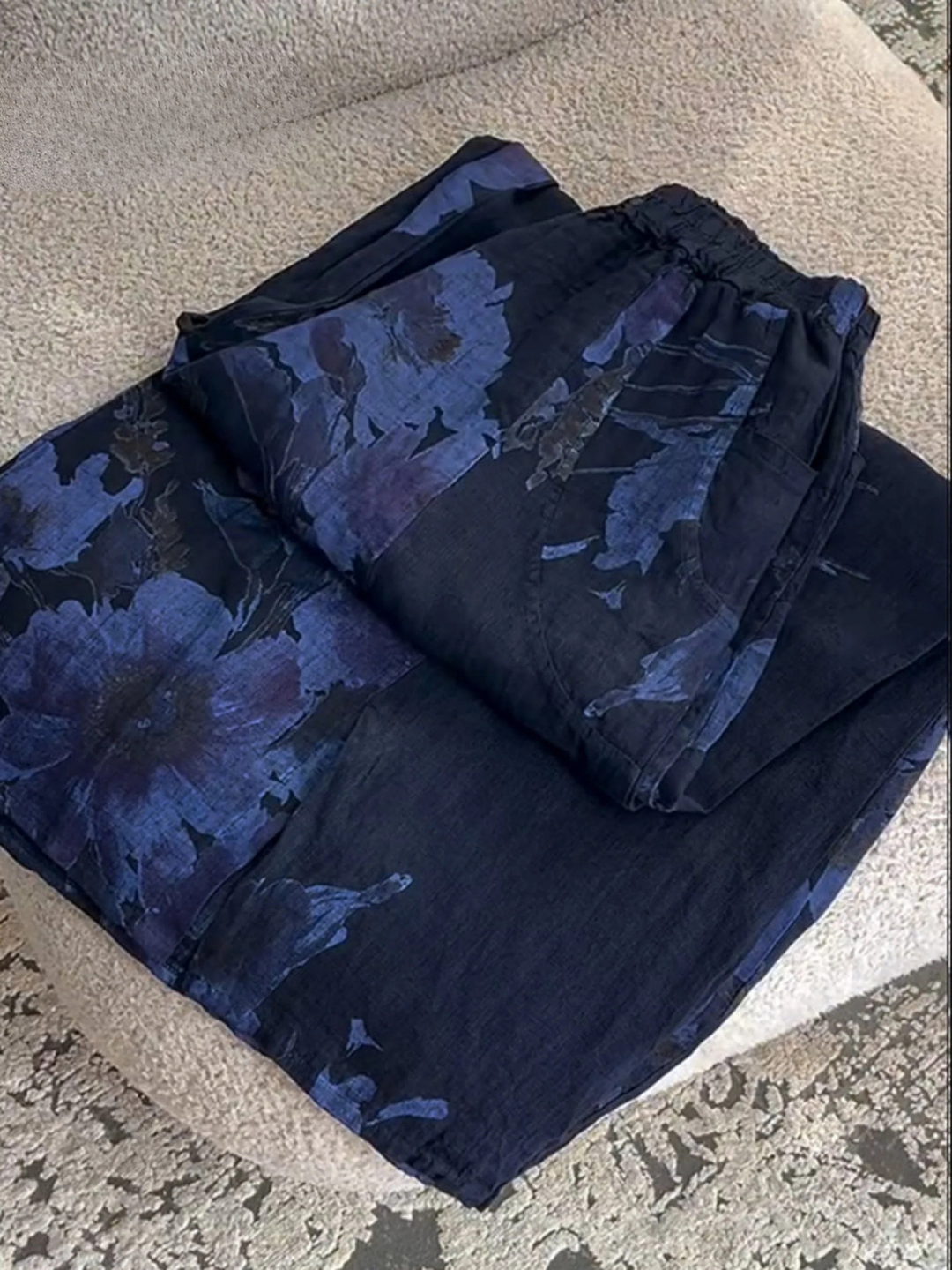 Women's Vintage Floral Print Casual Pants