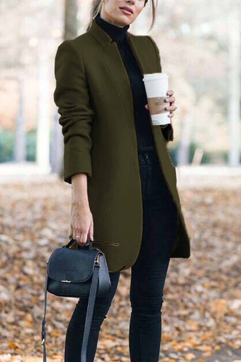 Stylish Stand-Up Collar Jacket