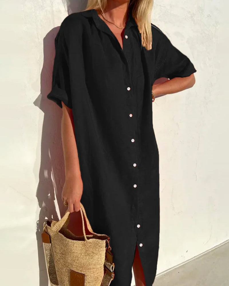 Timeless Cotton Shirt Dress