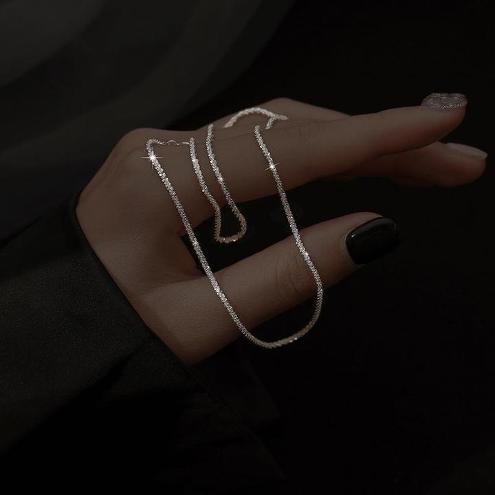 Women's Celestial Necklace with Silver Double Chain
