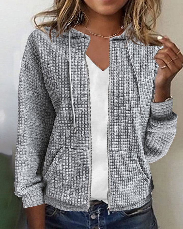 Women's Hooded Zip-Up Cardigan