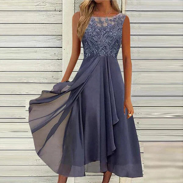Stylish Round Neck Summer Dress for Women