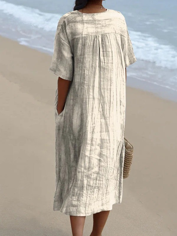 Women's Red Fish Vintage Fish Art Vintage Print Flowy Dress