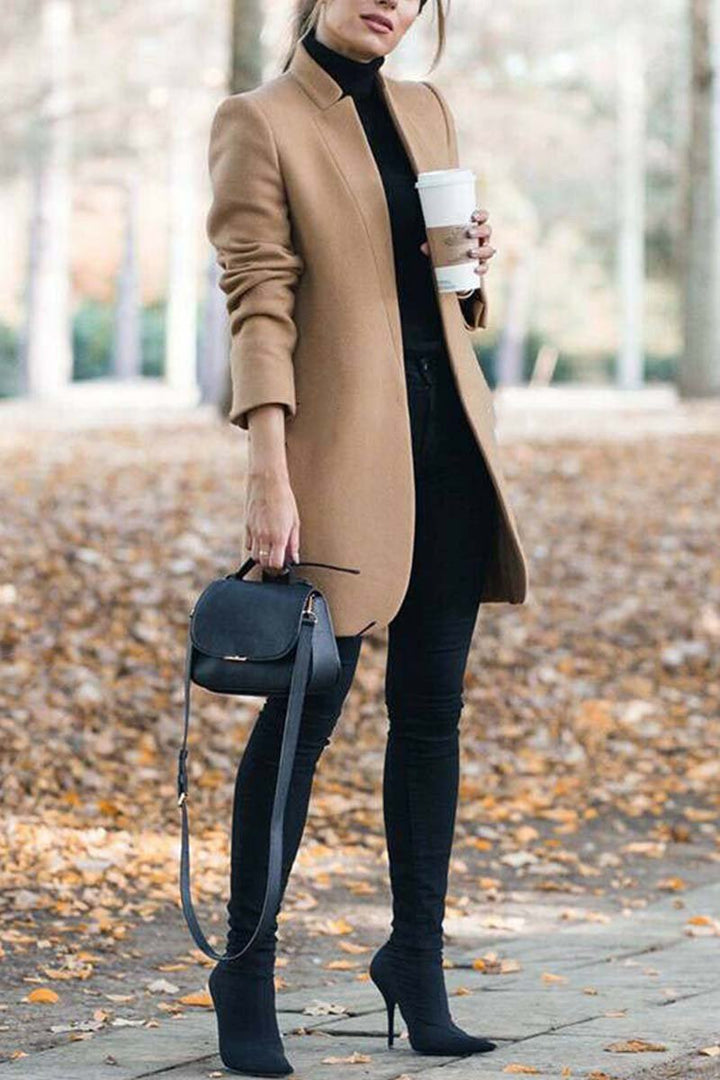 Stylish Stand-Up Collar Jacket
