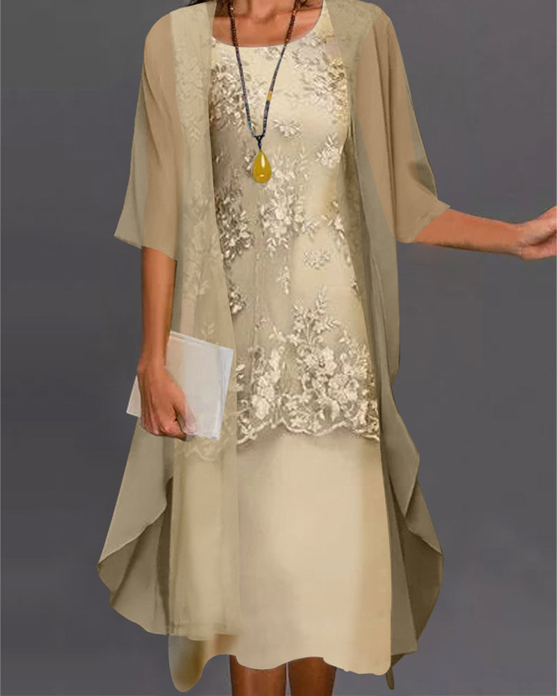 Stylish Two-Piece Chiffon Set
