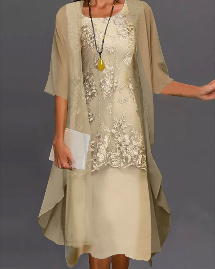 Stylish Two-Piece Chiffon Set