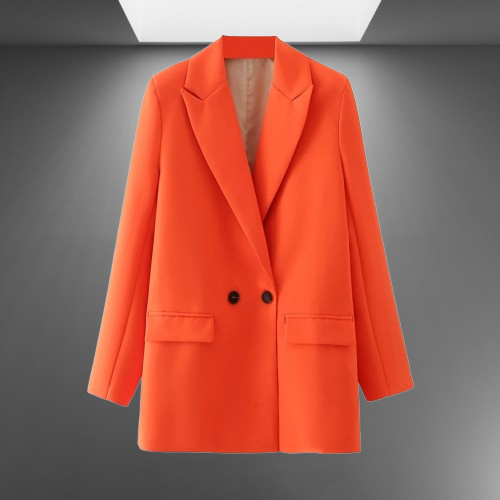 Classic Double-Breasted Women's Blazer for Professional Attire