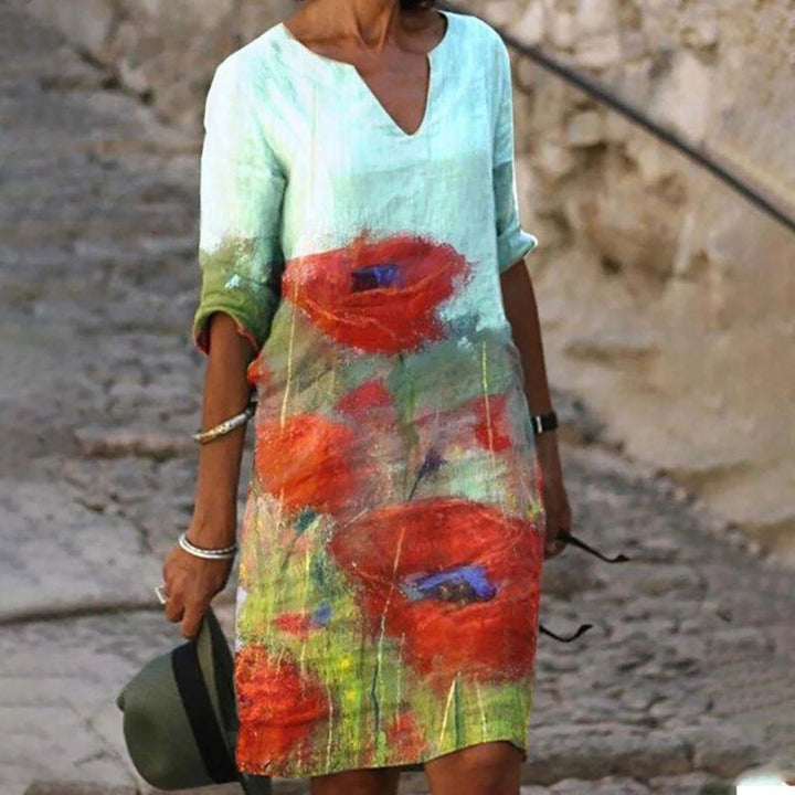 Delightful Floral Pattern Dress