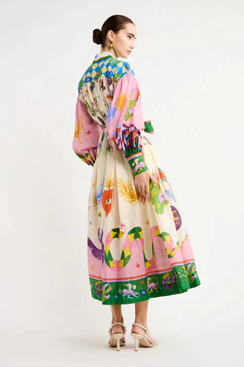 Retro Floral Maxi Dress