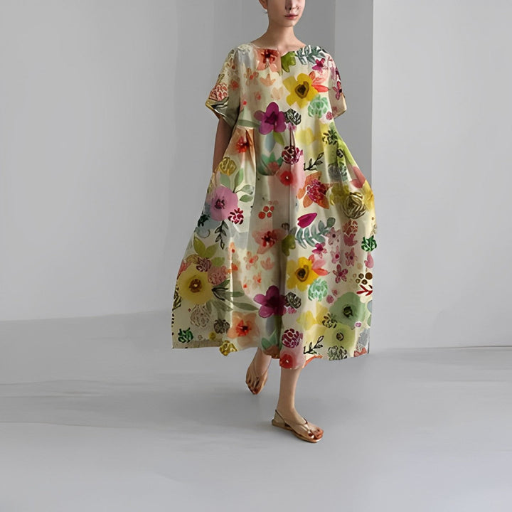 Bohemian Style Floral Dress