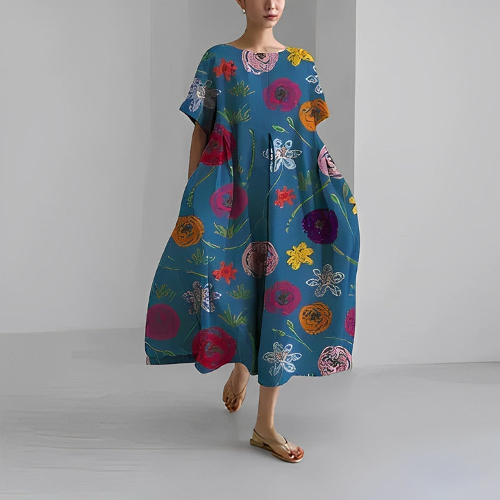 Bohemian Style Floral Dress