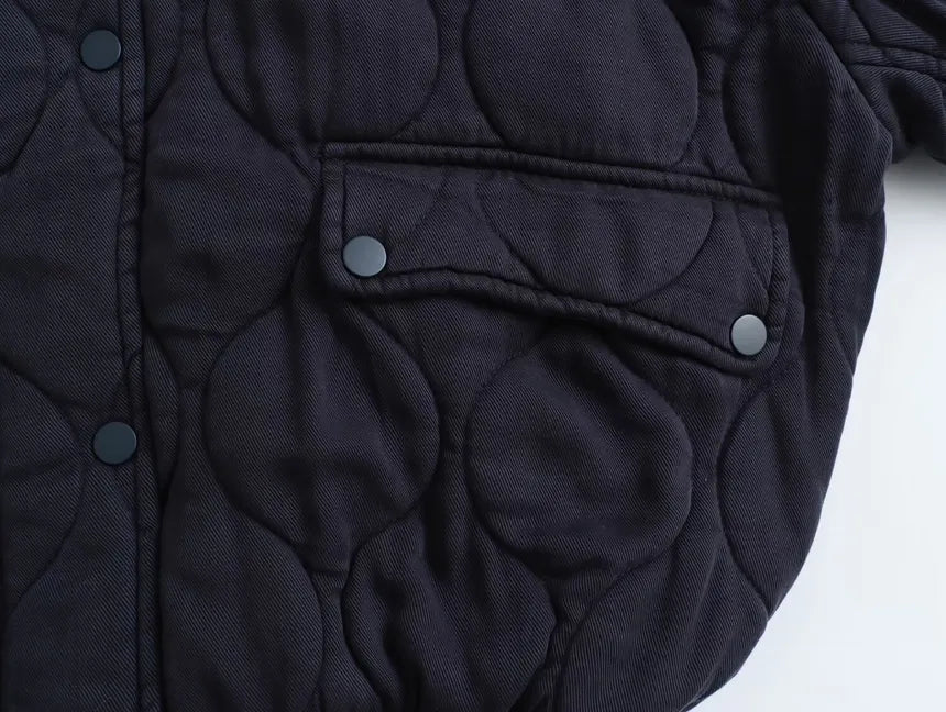 Destiny Cotton Jacket with Round Neck