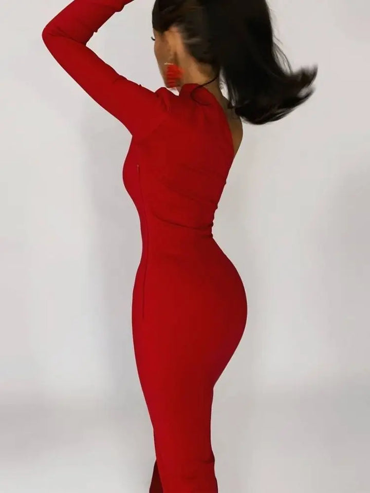 Elegant One-Shoulder Chic Dress