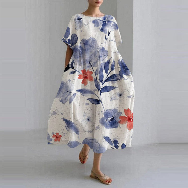 Colorful Floral Pattern Dress