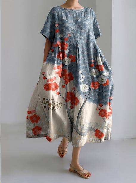 Colorful Floral Pattern Dress