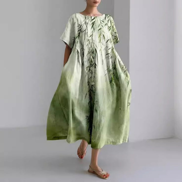 Colorful Floral Pattern Dress