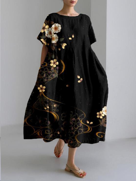 Colorful Floral Pattern Dress