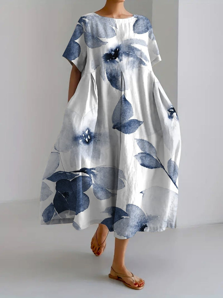 Colorful Floral Pattern Dress