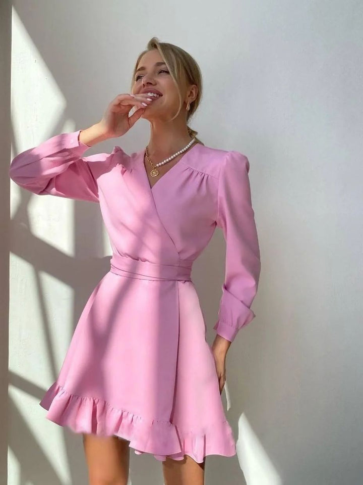 Stylish Long-Sleeve Mini Dress