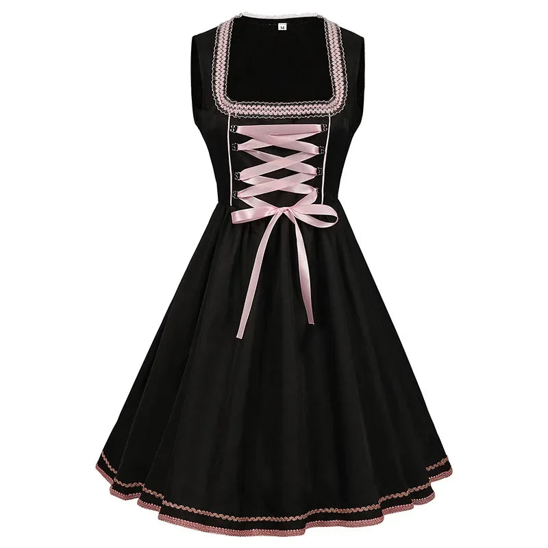 Charming Floral Dirndl Dress Ideal for Oktoberfest Festivities