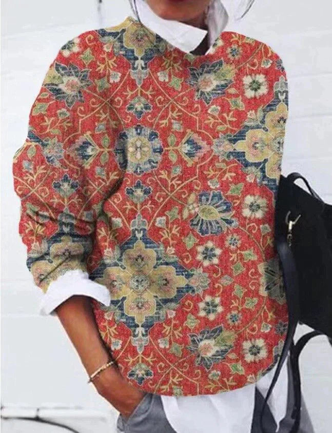 Stylish Graphic Knit Sweater