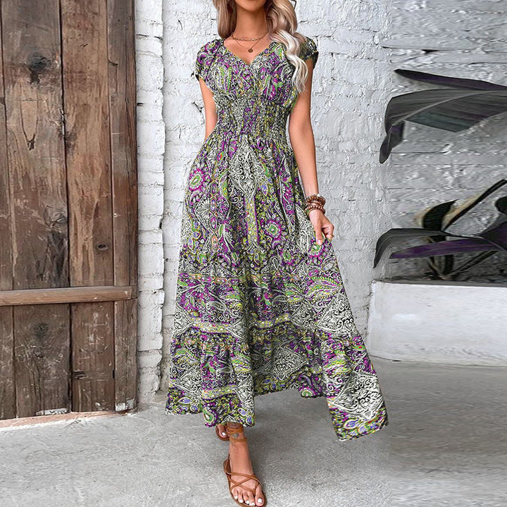 Vintage-Inspired Bohemian Maxi Dress