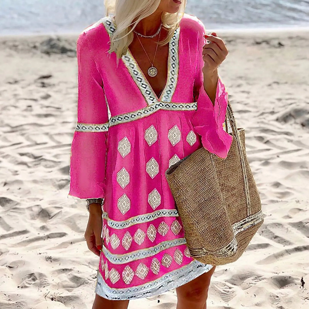 Easygoing Summer Dress with Batwing Sleeves