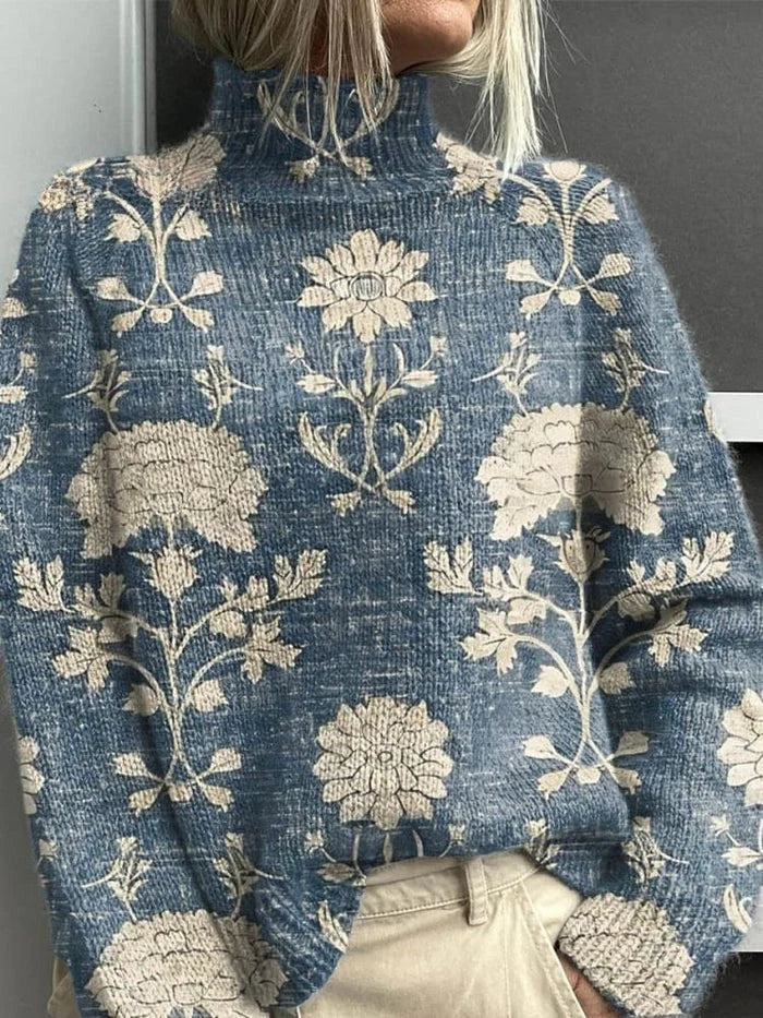 Fenela Knit Turtleneck Pullover Sweater