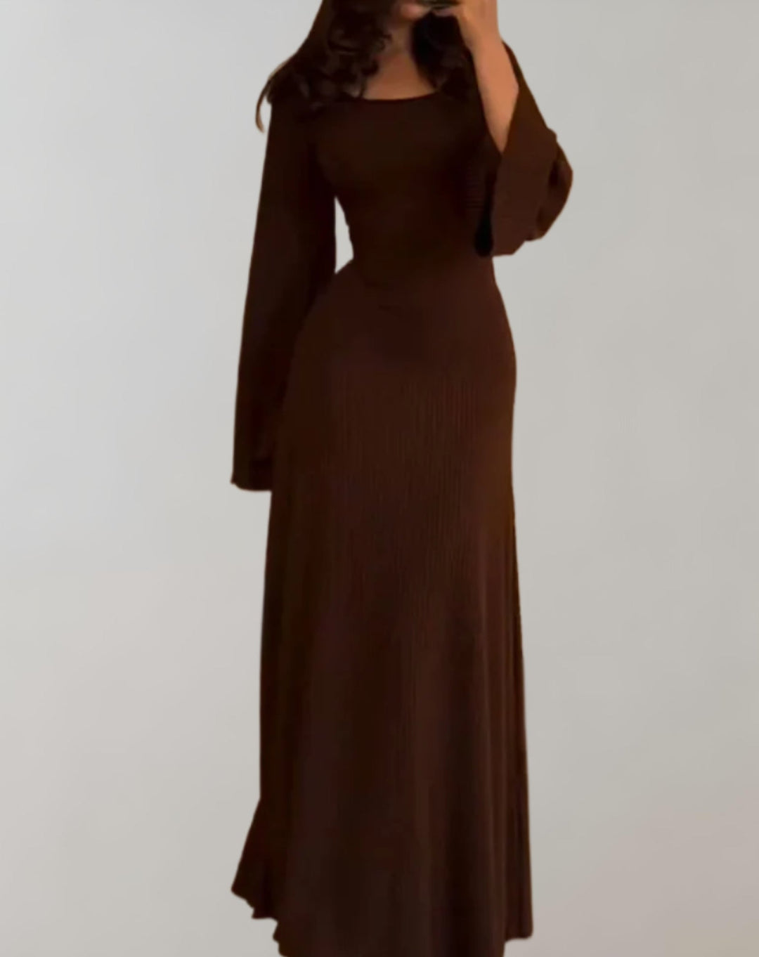 Women's Noemie Long Sleeve Bodycon Dress featuring Round Neckline