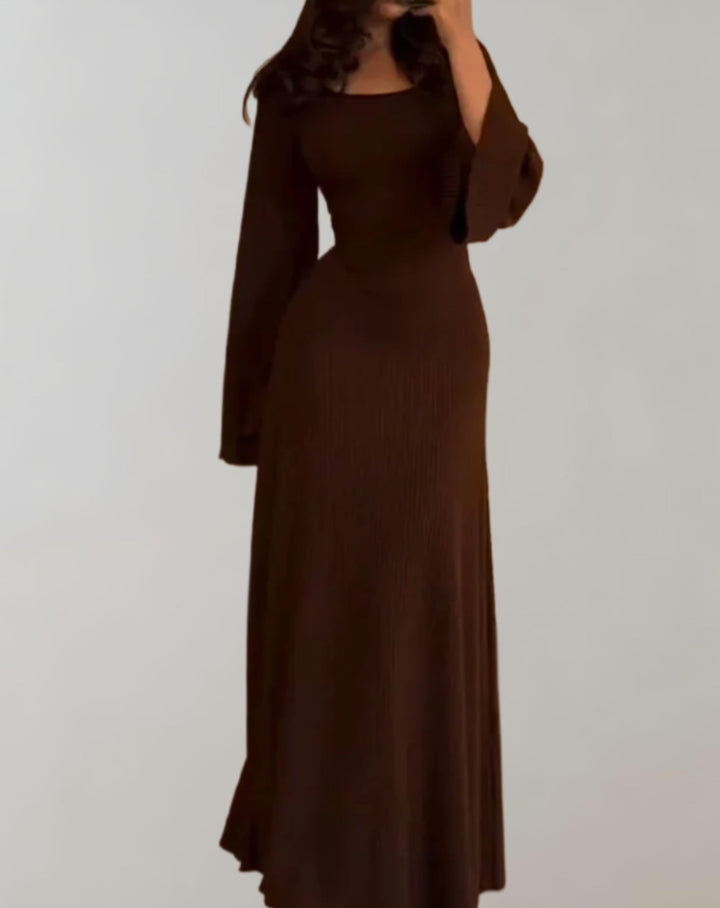 Women's Noemie Long Sleeve Bodycon Dress featuring Round Neckline