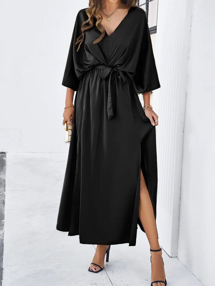 Taupe Wrap Style Dress