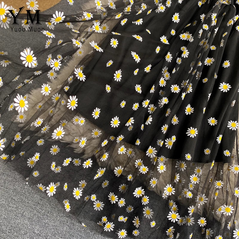 Floral Daisy Print Spaghetti Strap Summer Dress for Women