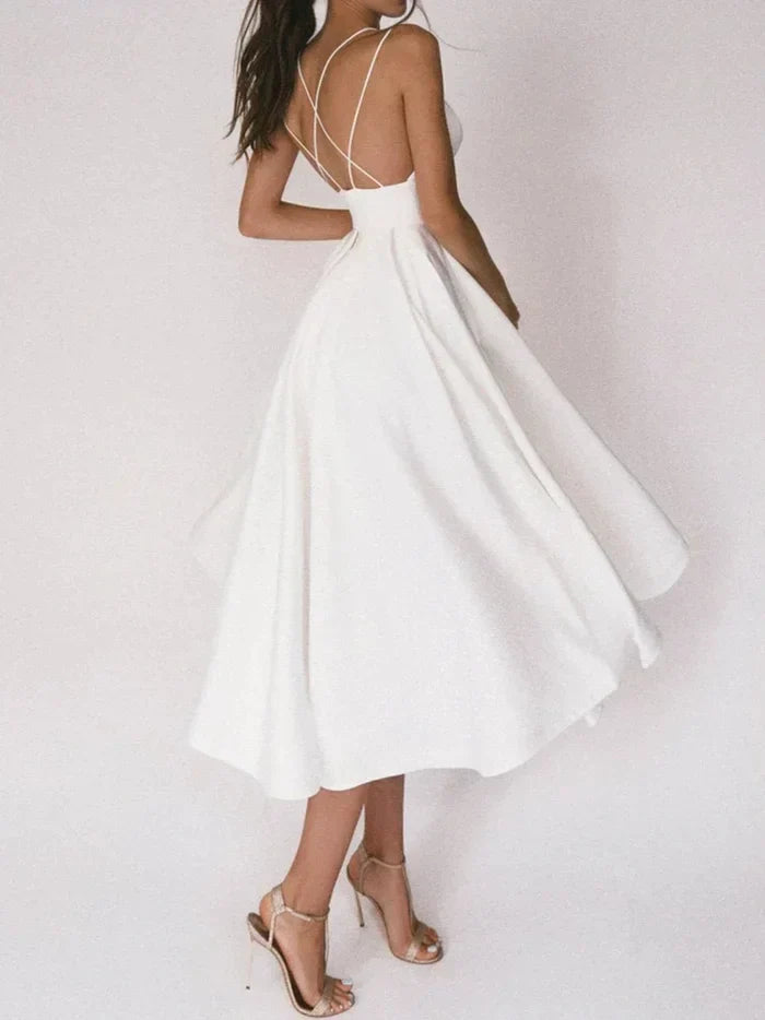 Stylish V-Neck Strappy Dress