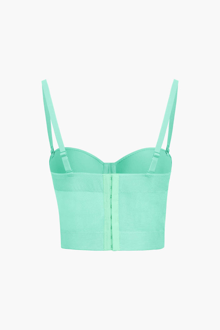 Underwire Mesh Bustier Blouse