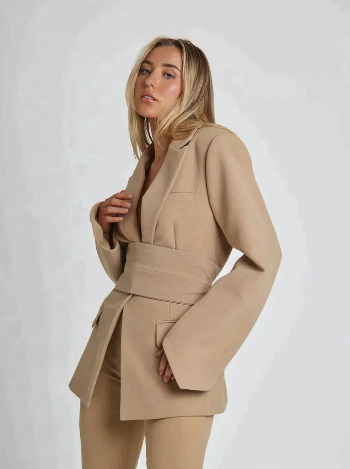 Stylish Belted Blazer