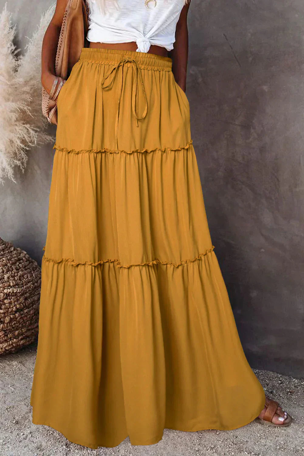 Jasemine - Bohemian Skirts with Elastic Waist