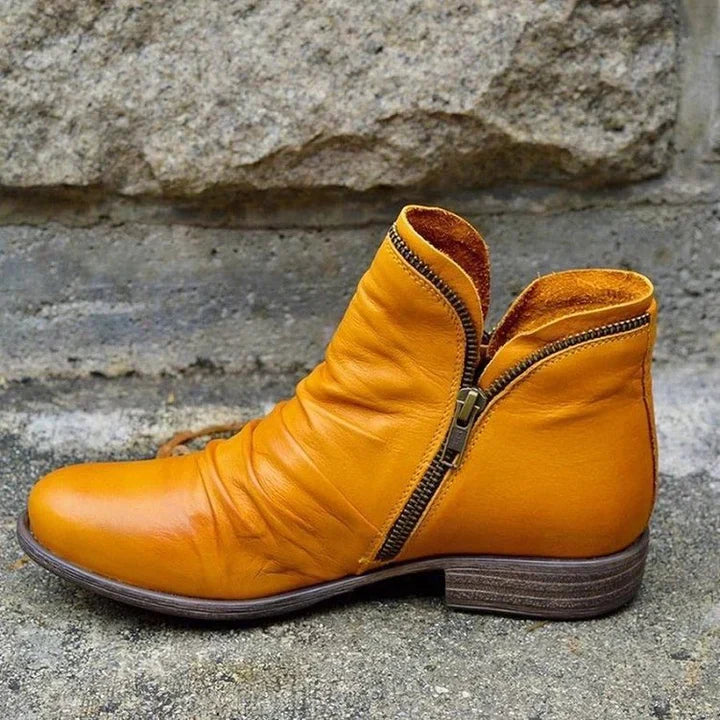 Women's Ankle Boots with Zipper Closure