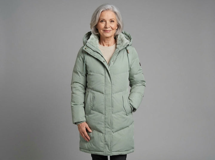Olivia | Women’s Long Quilted Hooded Winter Coat