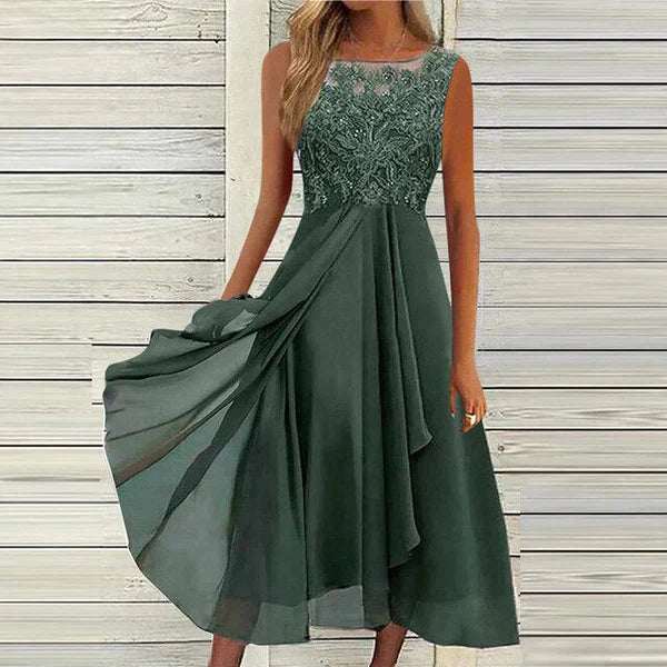 Stylish Round Neck Summer Dress for Women